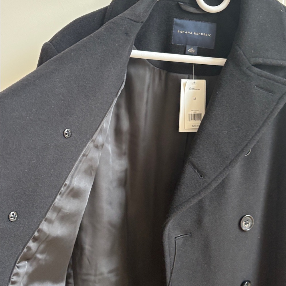 Banana Republic Classic Black Pea Coat - Picture 4 of 4